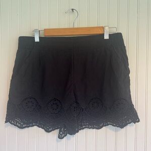 Xhilaration Target Black Lace Scallop Shorts L
